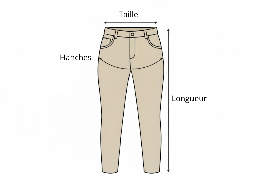 Guide de mesures pantalon femme